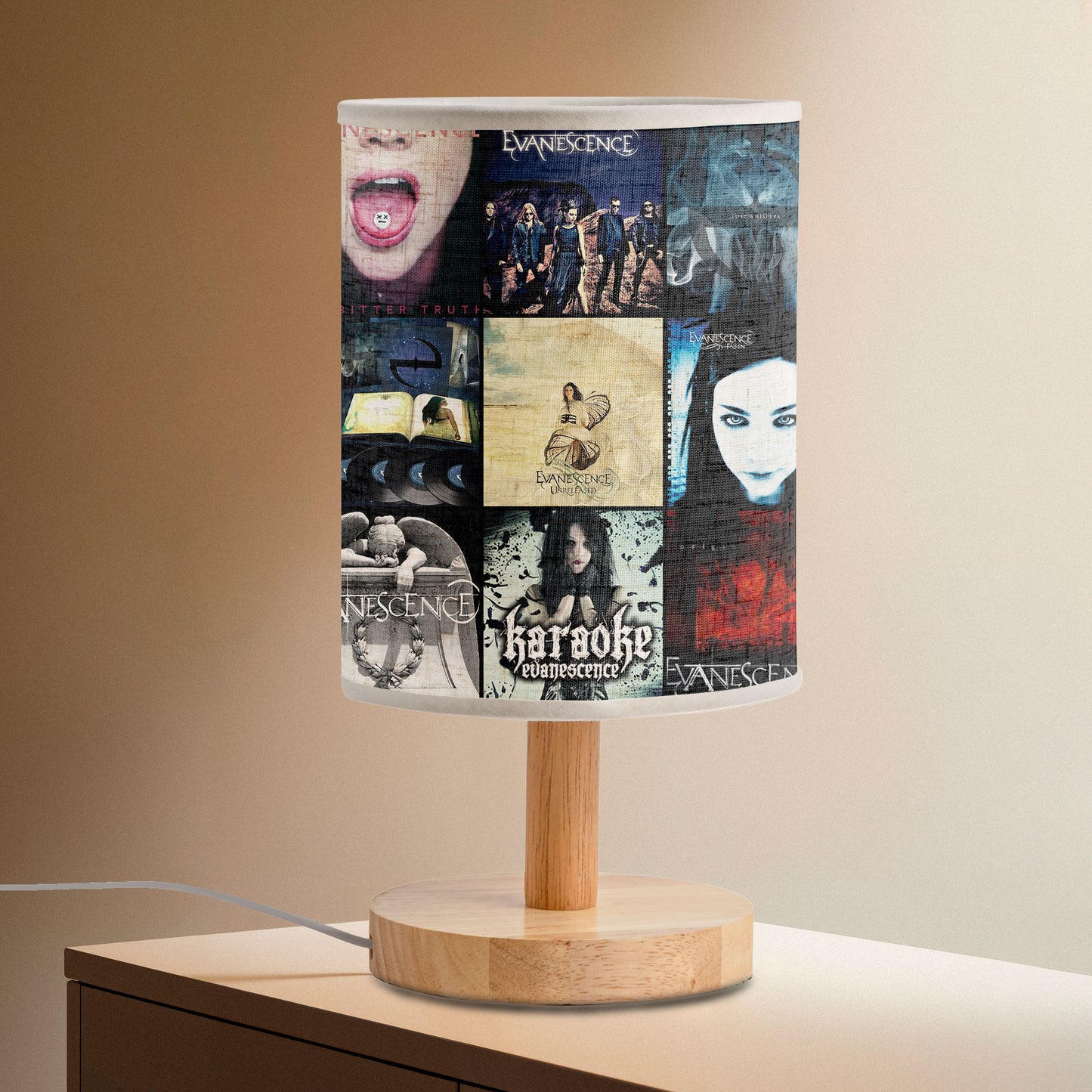 🌑 Evanescence Album Art Lamp – Gothic Elegance & Luminous Emotion