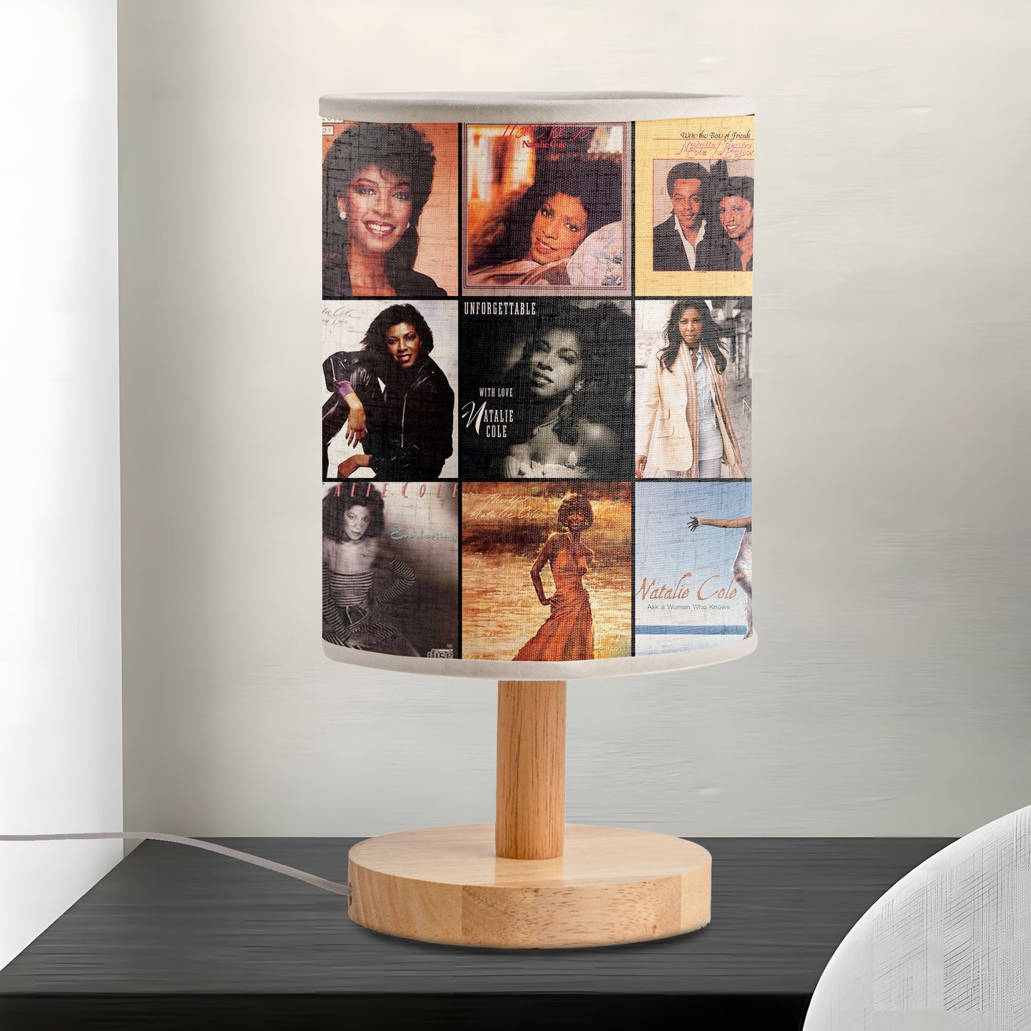 Natalie Cole Album Art Table Lamp – Soul & Jazz Legend Decorative Light