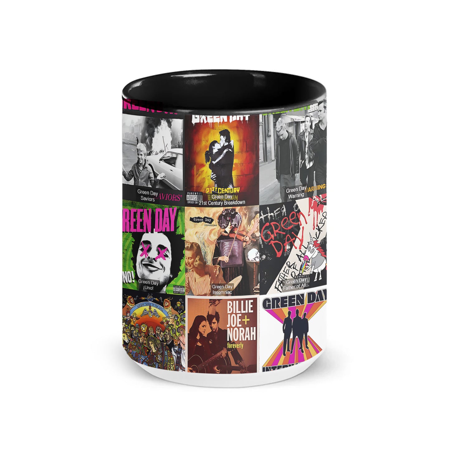 Green Day Accent Mug – Classic Album Cover Collage Gift