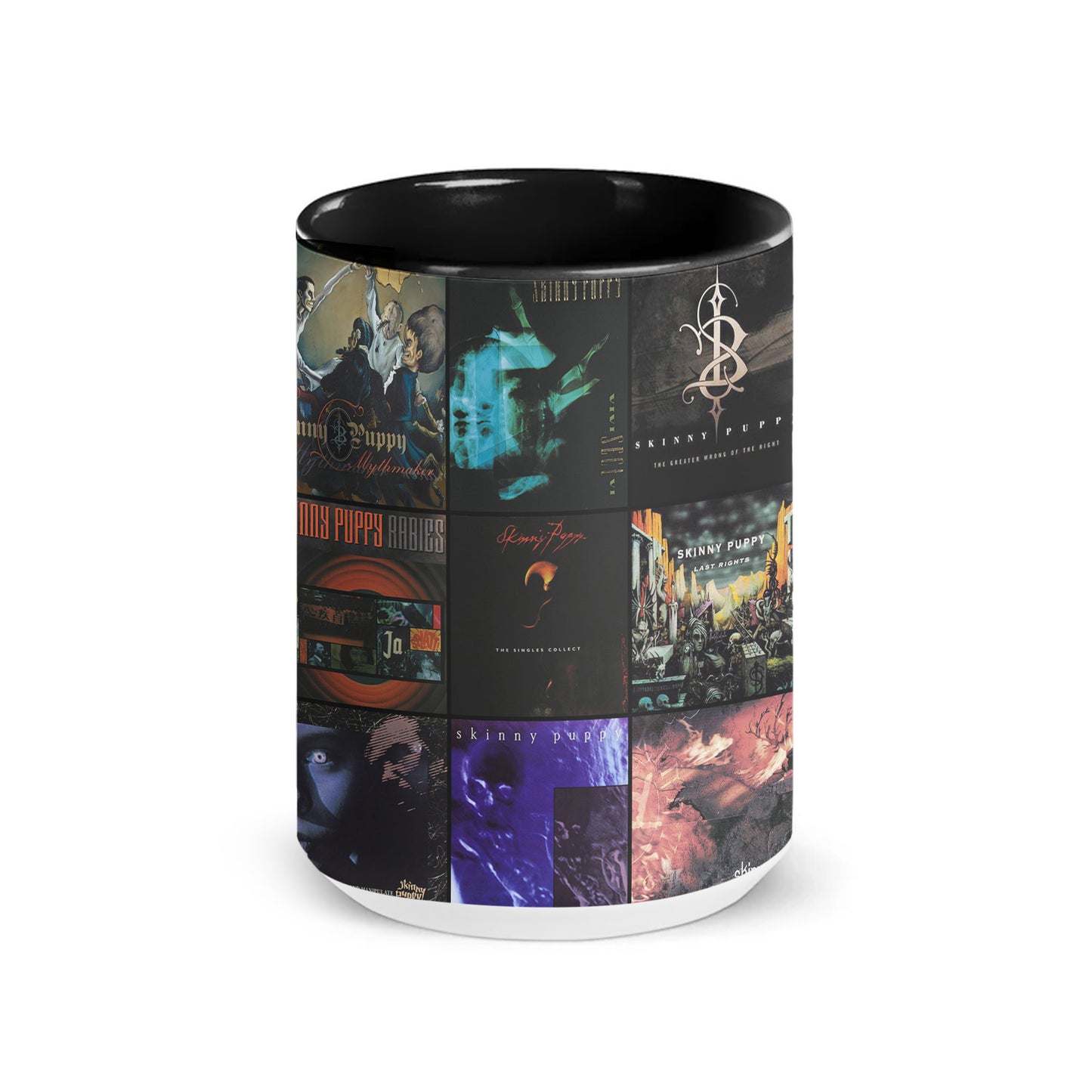 Skinny Puppy Accent Mug – Industrial Legends Album Collage Gift