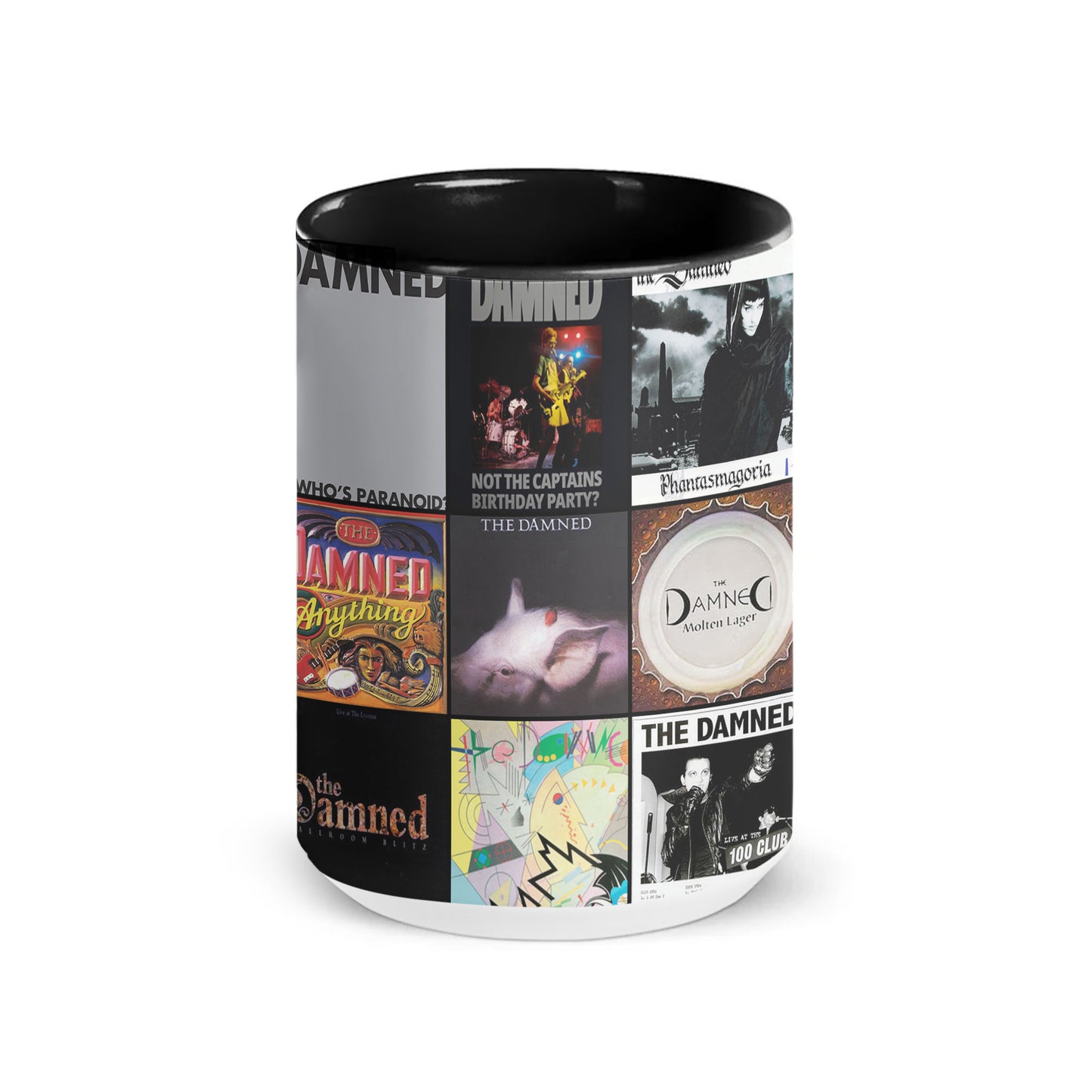 The Damned Accent Mug – Punk & Goth Rock Album Cover Collage Gift
