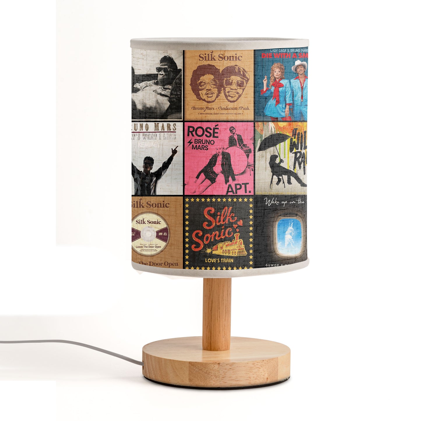 Bruno Mars Fabric Lamp – A Warm Glow for True Fans