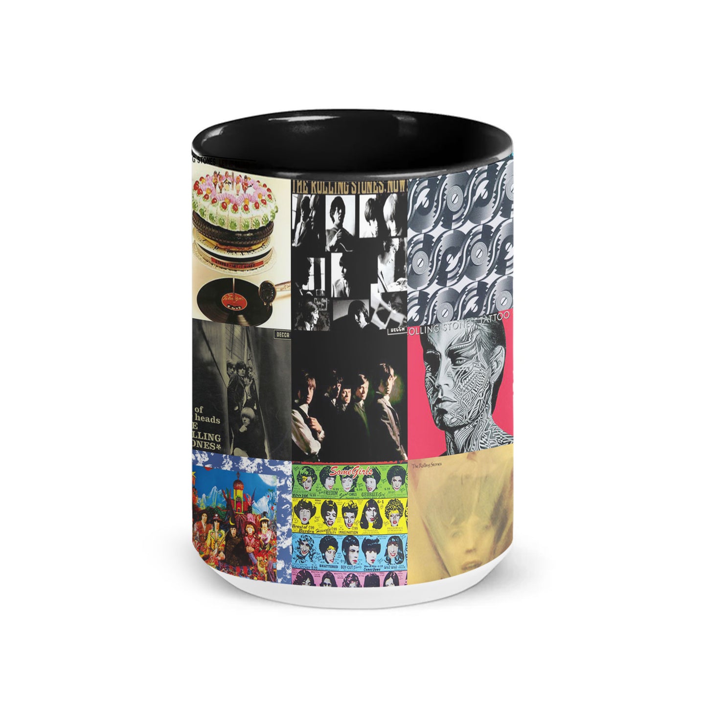 The Rolling Stones Accent Mug – Classic Album Cover Collage Gift
