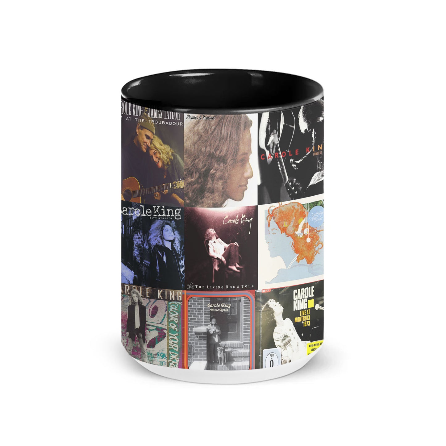 Carole King Accent Mug – Timeless Singer-Songwriter Album Collage Gift