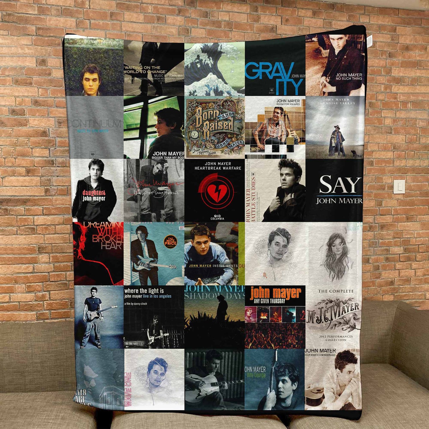 John Mayer Sherpa Blanket – A Cozy Tribute to Every Era