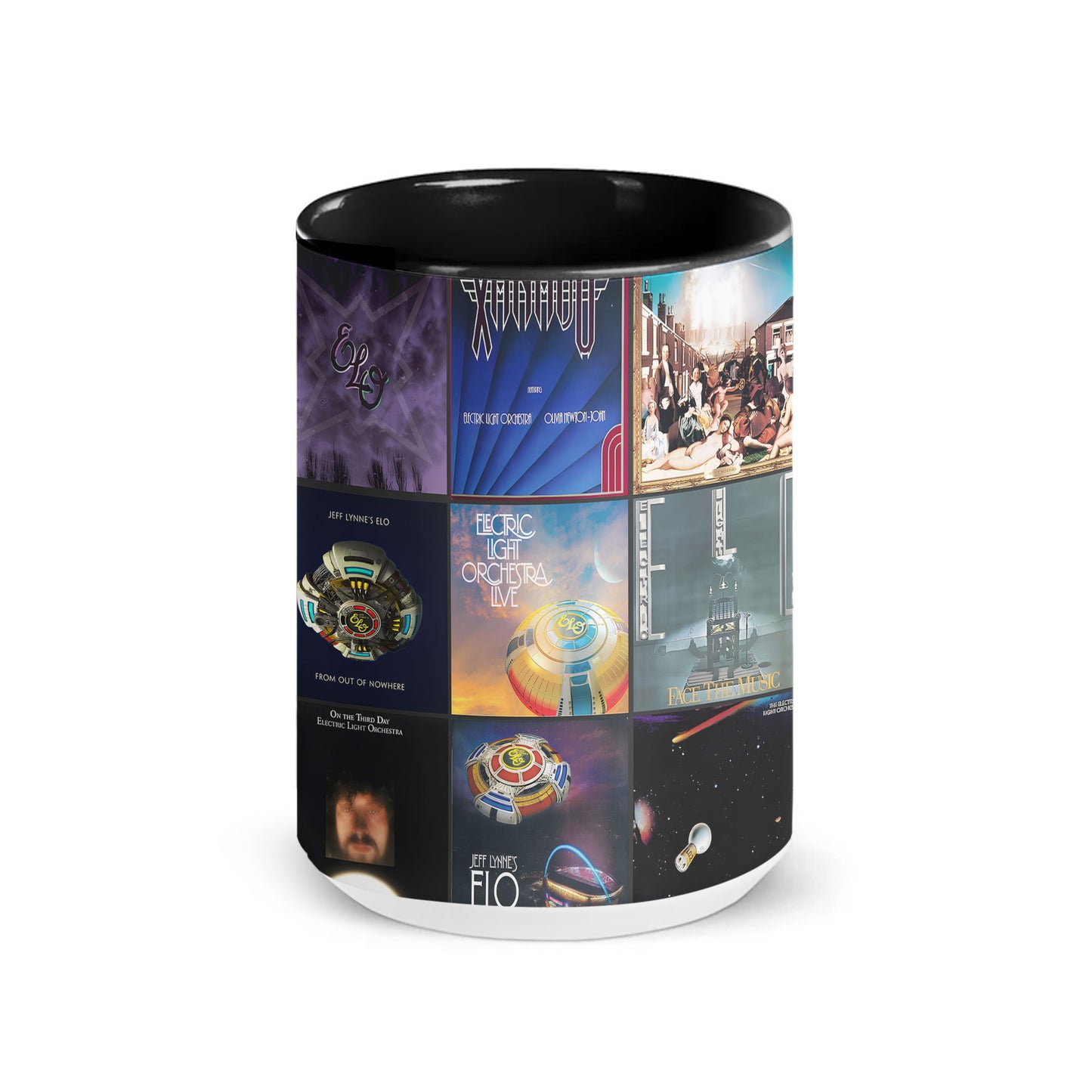 Electric Light Orchestra Accent Mug – Classic Album Cover Collage Gift