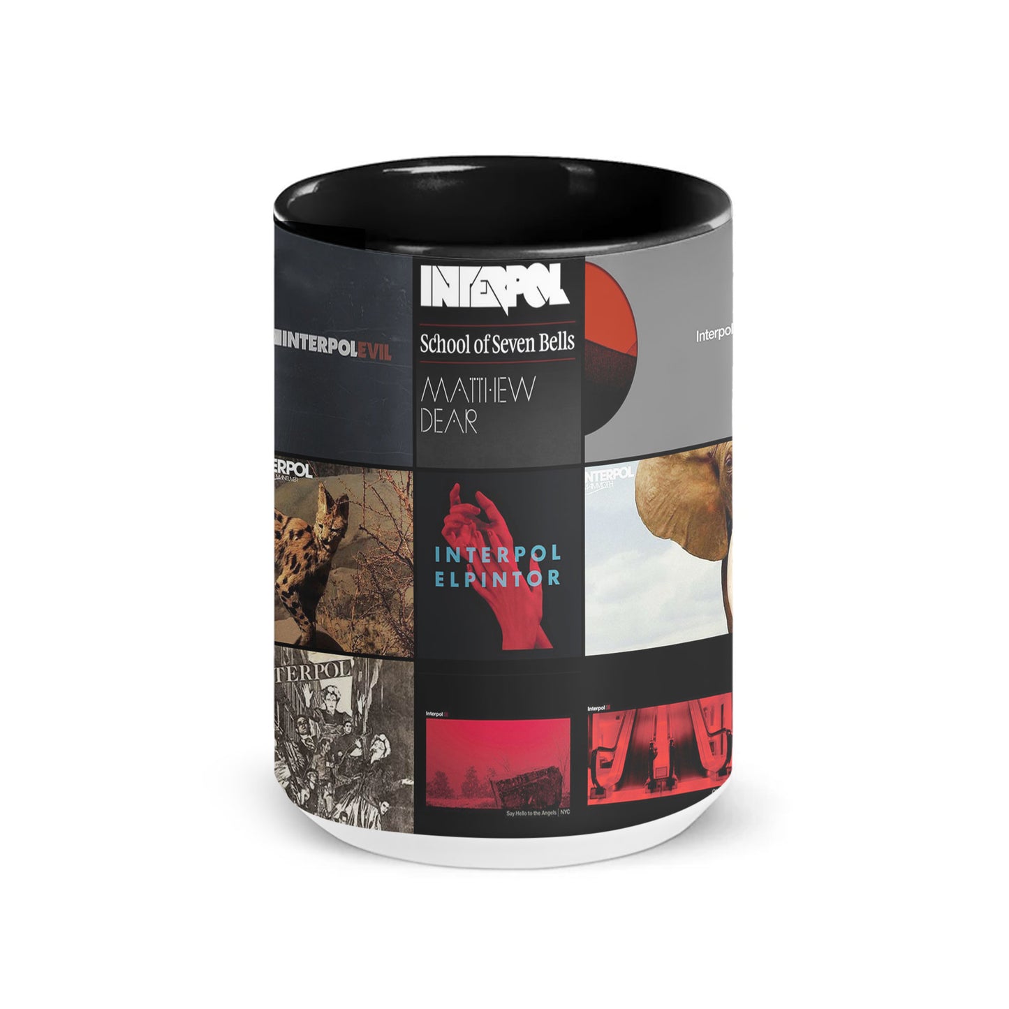 Interpol Accent Mug – Alternative Rock Album Cover Collage Gift