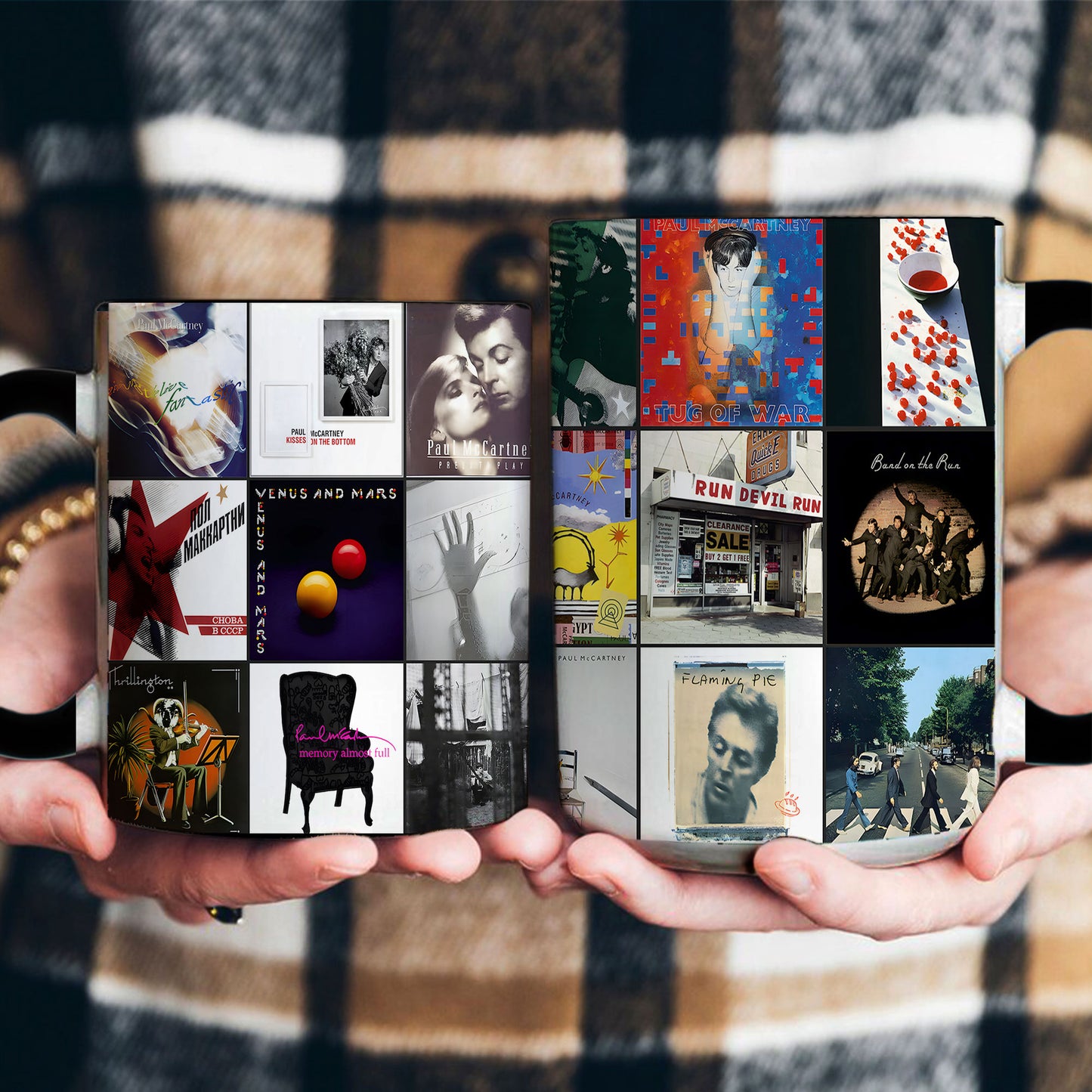 Paul McCartney Accent Mug – Iconic Album Cover Collage Gift