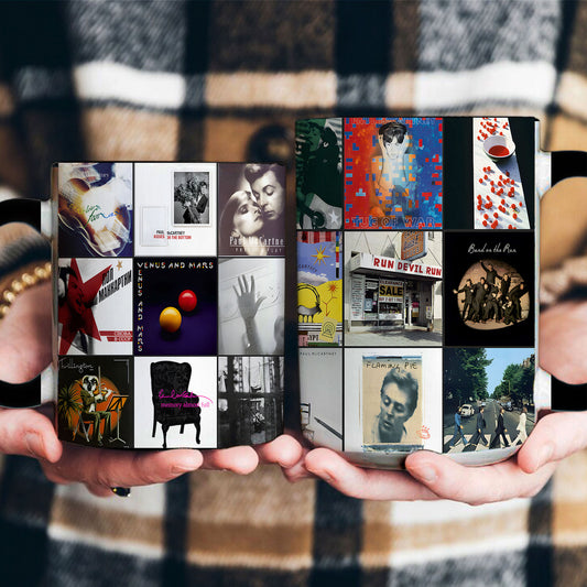 Paul McCartney Accent Mug – Iconic Album Cover Collage Gift