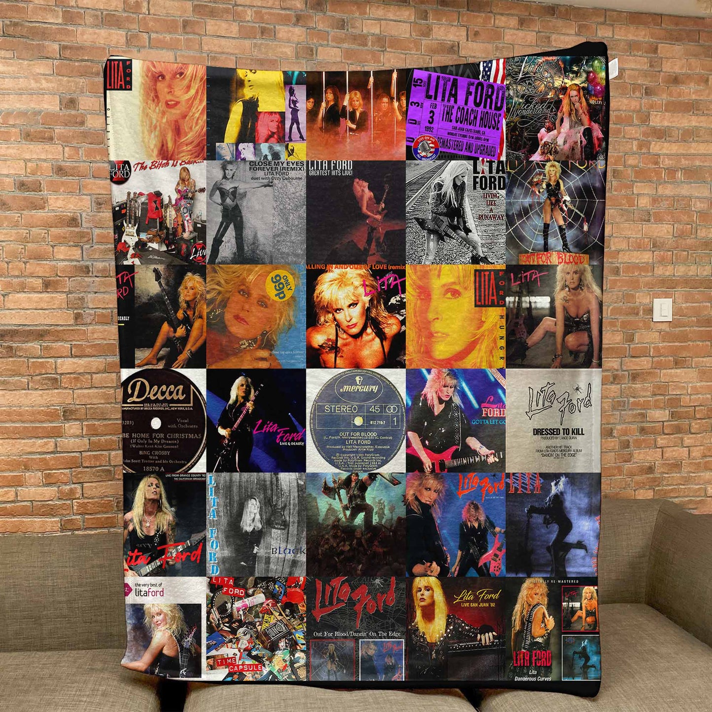 Lita Ford Sherpa Blanket – A Fierce Rock-Queen Tribute for True Fans