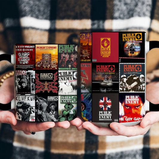 Public Enemy Accent Mug – Iconic Album Cover Collage Gift for Hip-Hop Fans