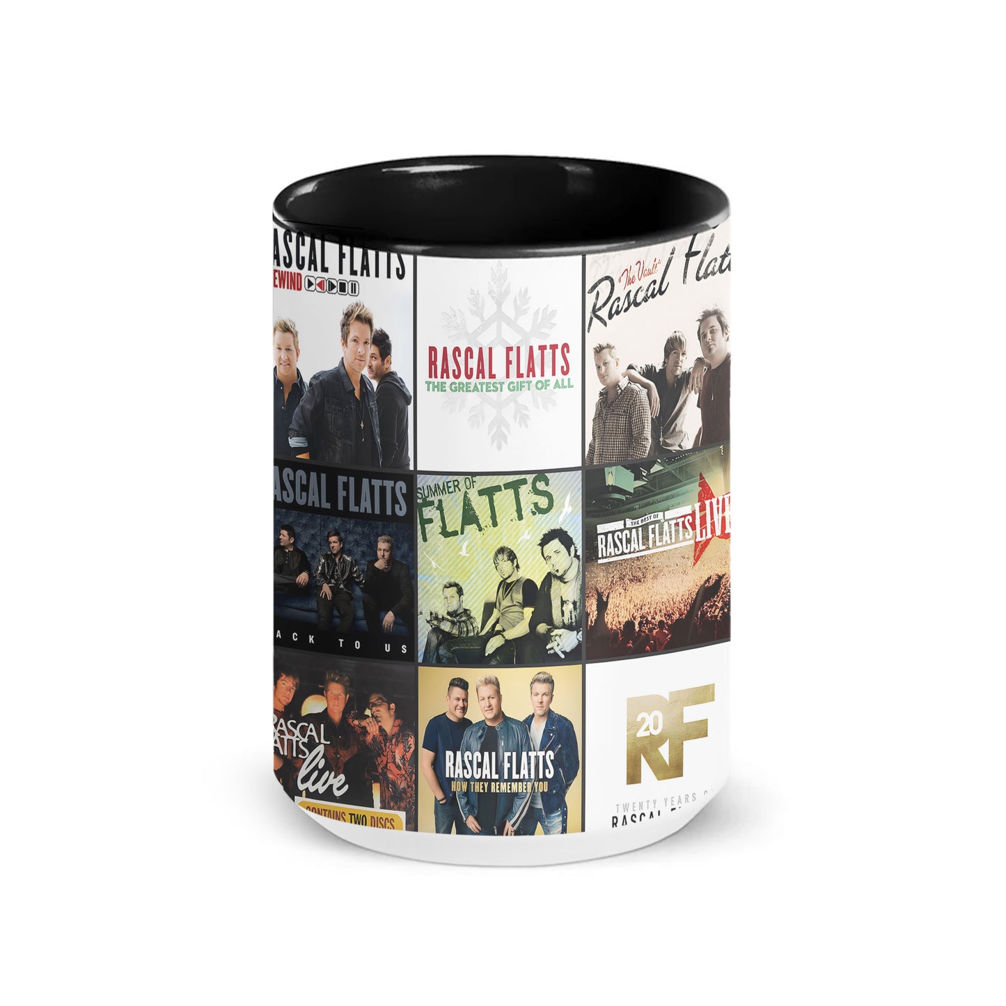 Rascal Flatts Accent Mug – Country Hitmakers Album Cover Collage Gift