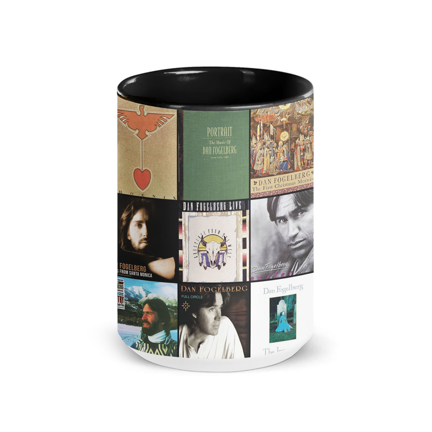 Dan Fogelberg Accent Mug – Classic Album Cover Collage Gift