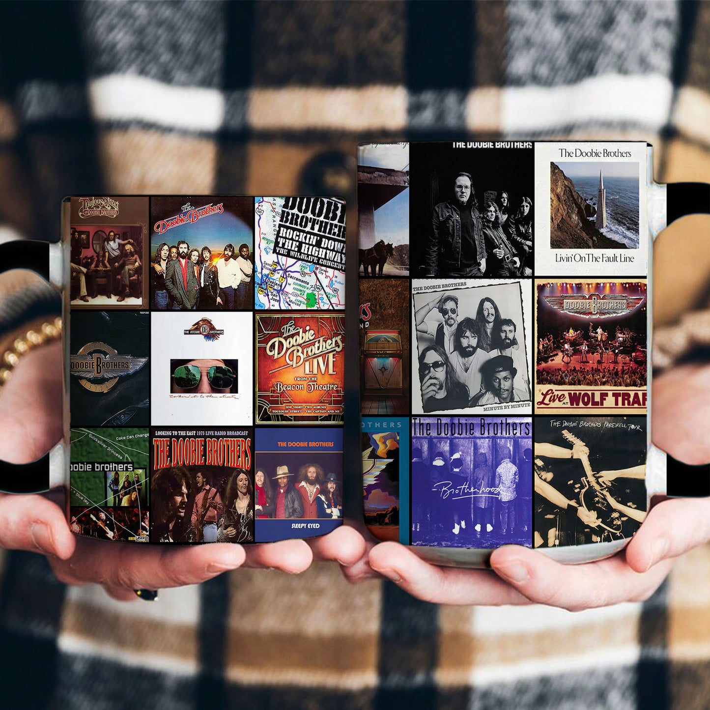 The Doobie Brothers Accent Mug – Classic Rock Album Collage Tribute