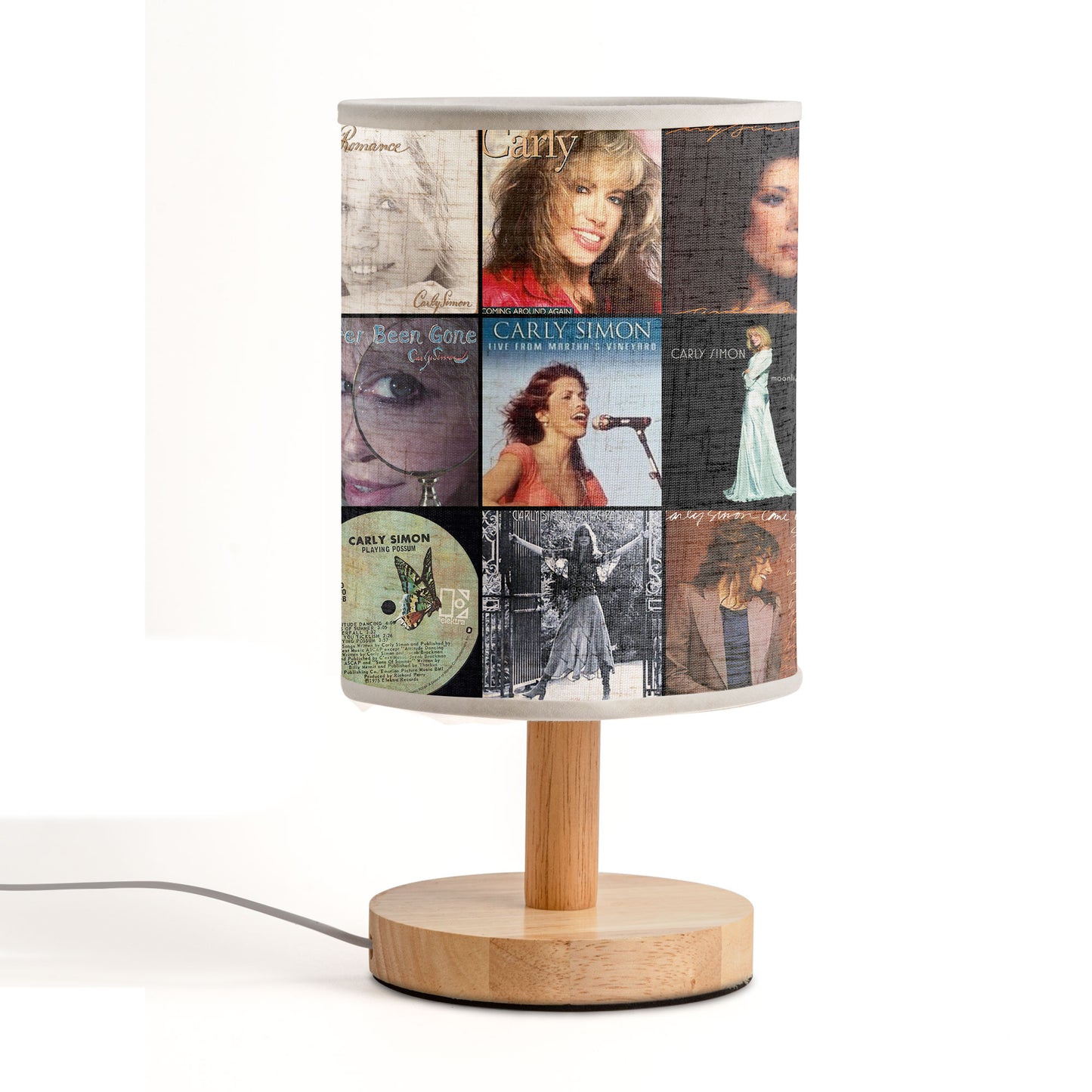 Carly Simon Fabric Lamp – Timeless Elegance Album Art Collection