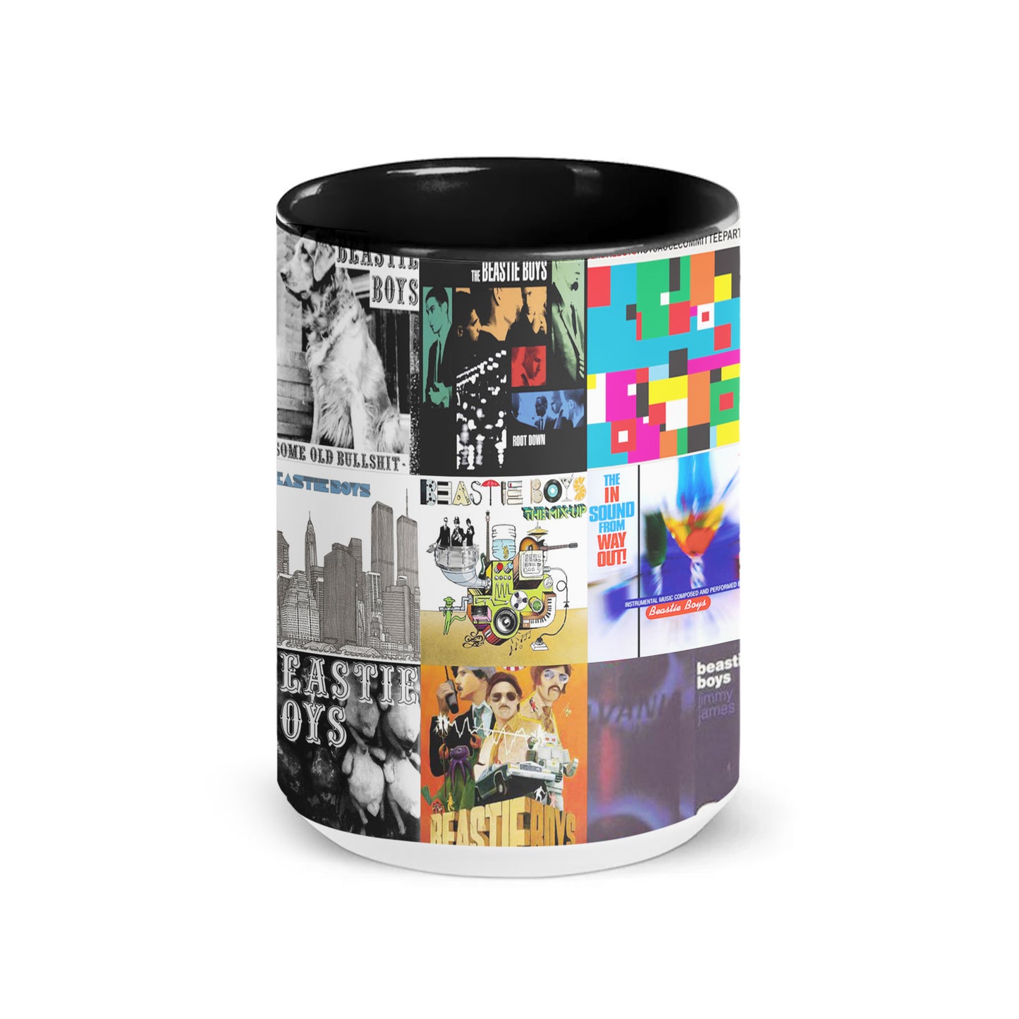 Beastie Boys Accent Mug – Classic Album Cover Collage Gift