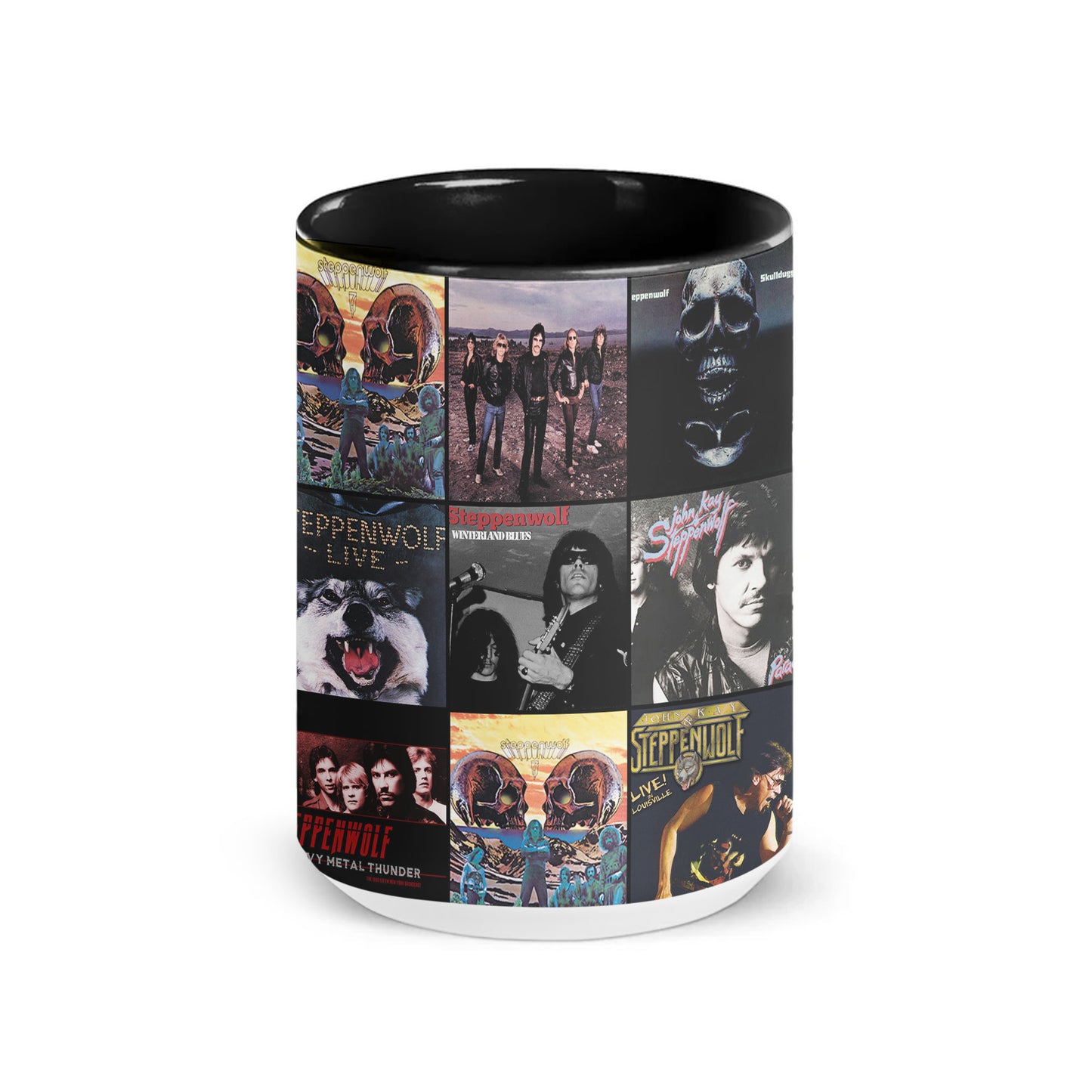 Steppenwolf Accent Mug – Classic Rock Album Cover Collage Gift