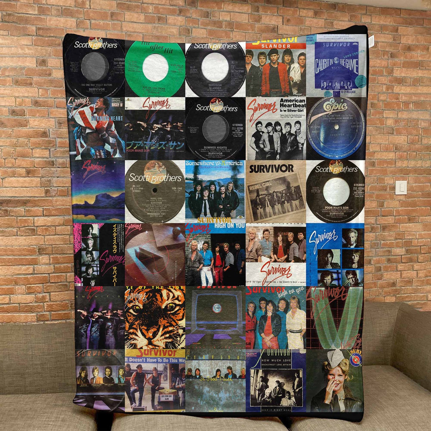 Survivor Sherpa Blanket – Iconic Rock Anthems & Timeless Hits Tribute