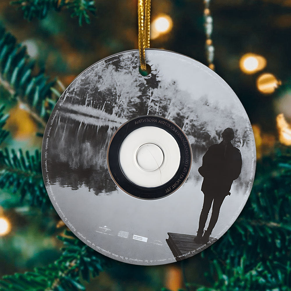 Evermore Taylor Swift CD Ceramic Ornament – Holiday Music Keepsake Decoration