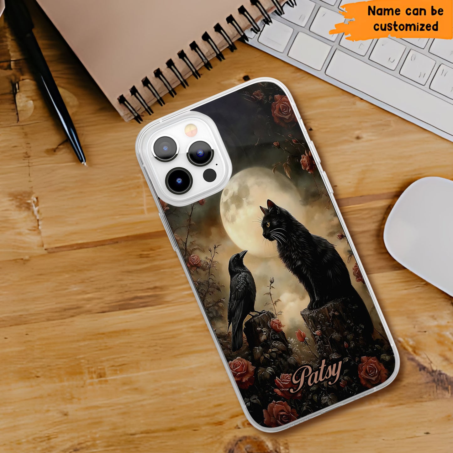 The Raven & The Black Cat Phone Case – Gothic Poe Aesthetic