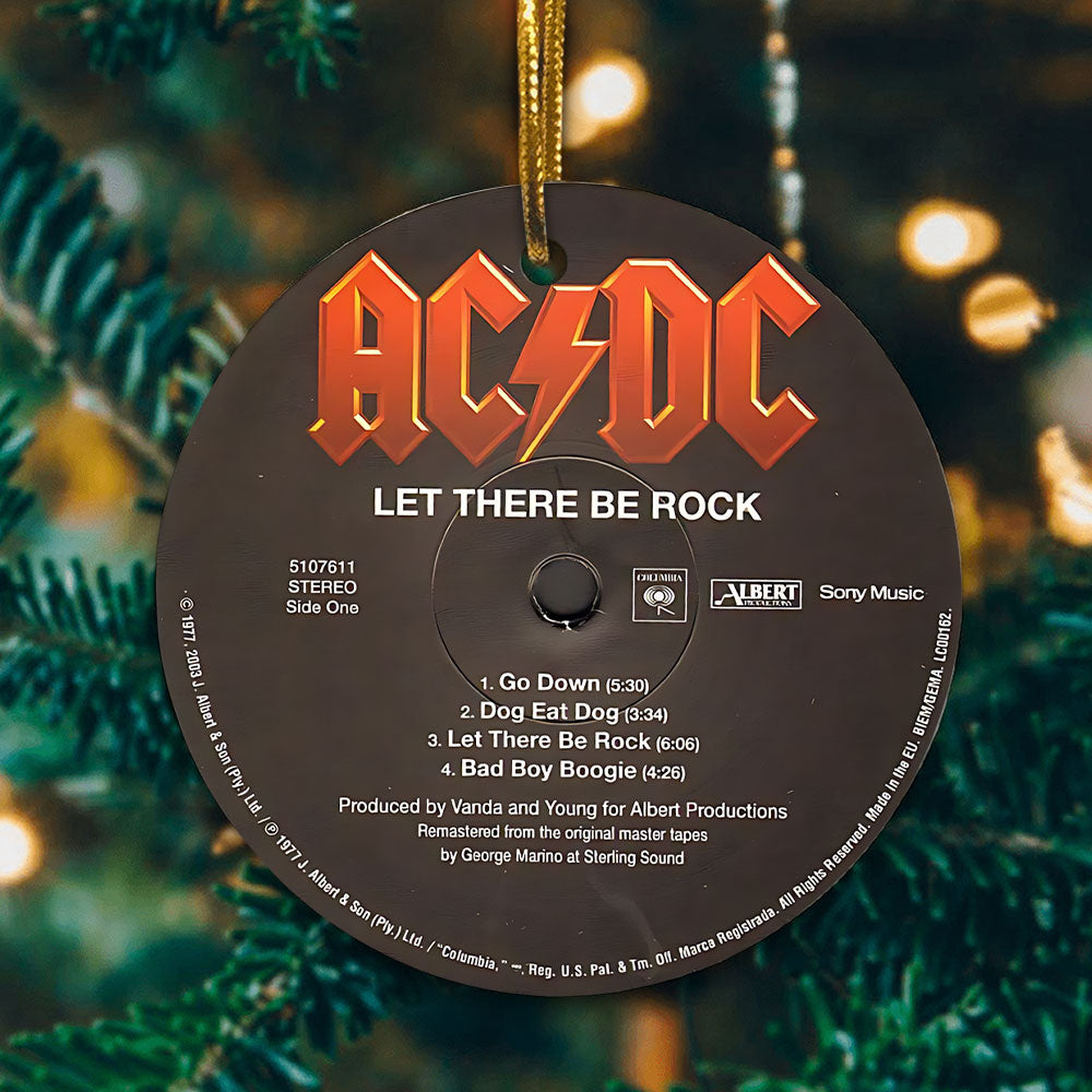 Let There Be Rock Hard Rock Ceramic Ornament – Classic Album Cover Holiday Decoration