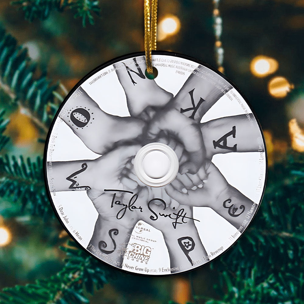 Speak Now Taylor Swift CD Ceramic Ornament – Holiday Music Keepsake Decoration