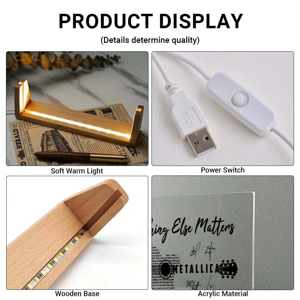 Metallica “Nothing Else Matters” LED Music Light – Signature Lyric Edition