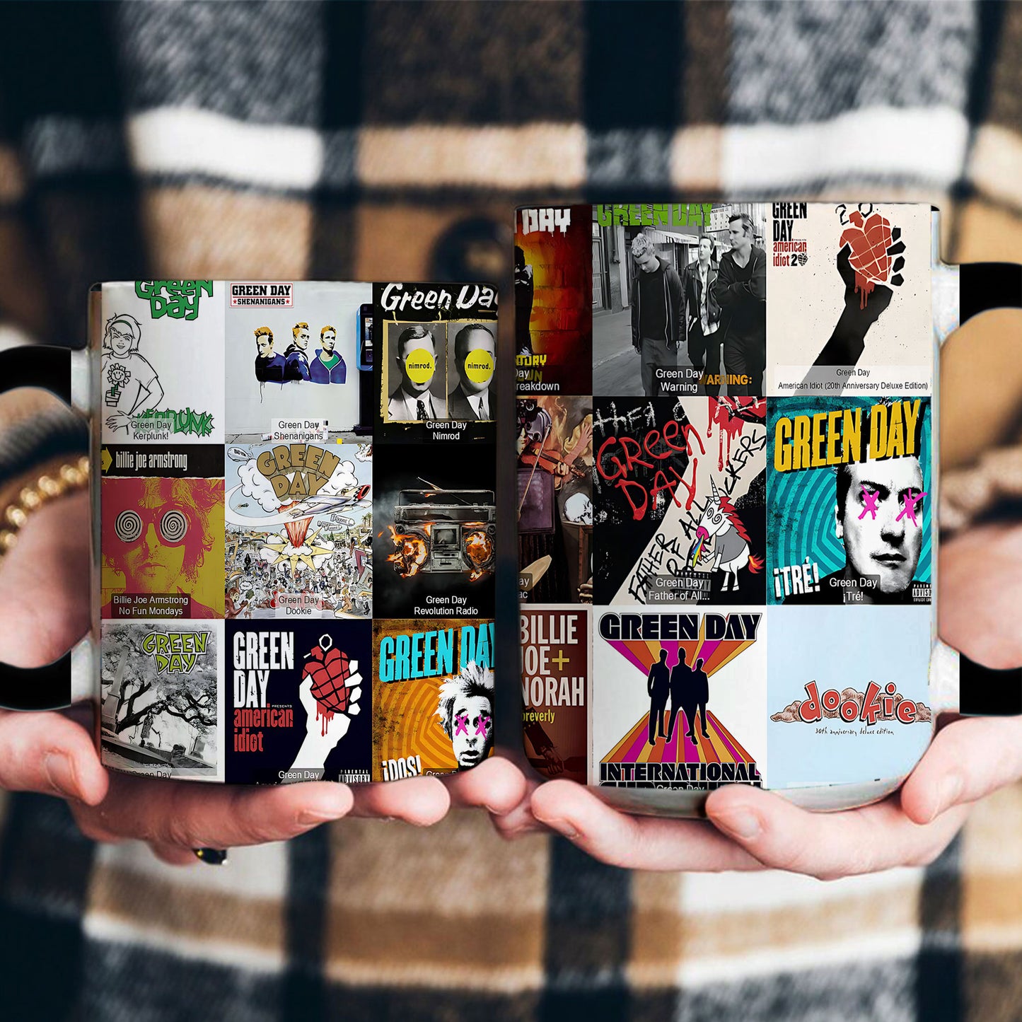Green Day Accent Mug – Classic Album Cover Collage Gift