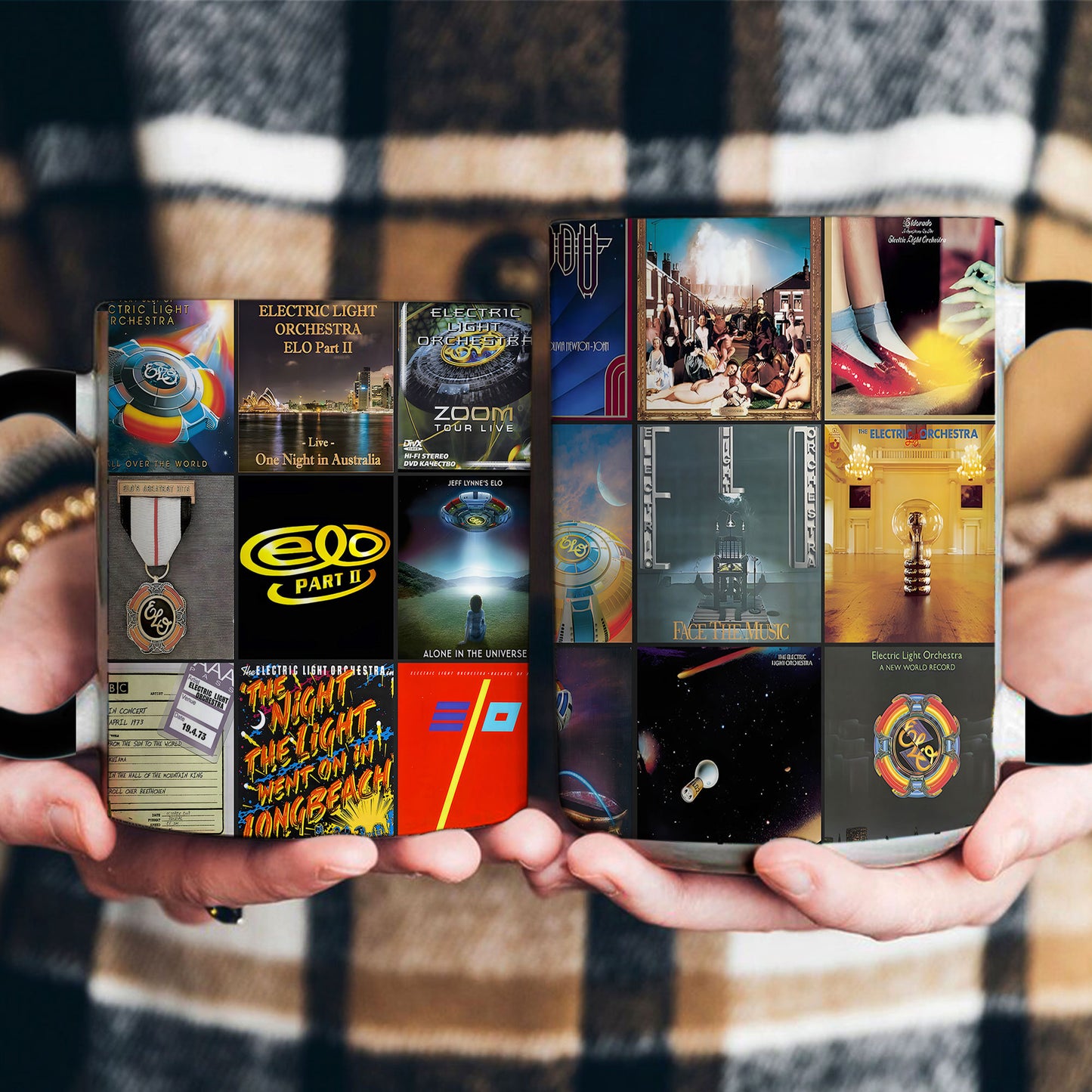 Electric Light Orchestra Accent Mug – Classic Album Cover Collage Gift