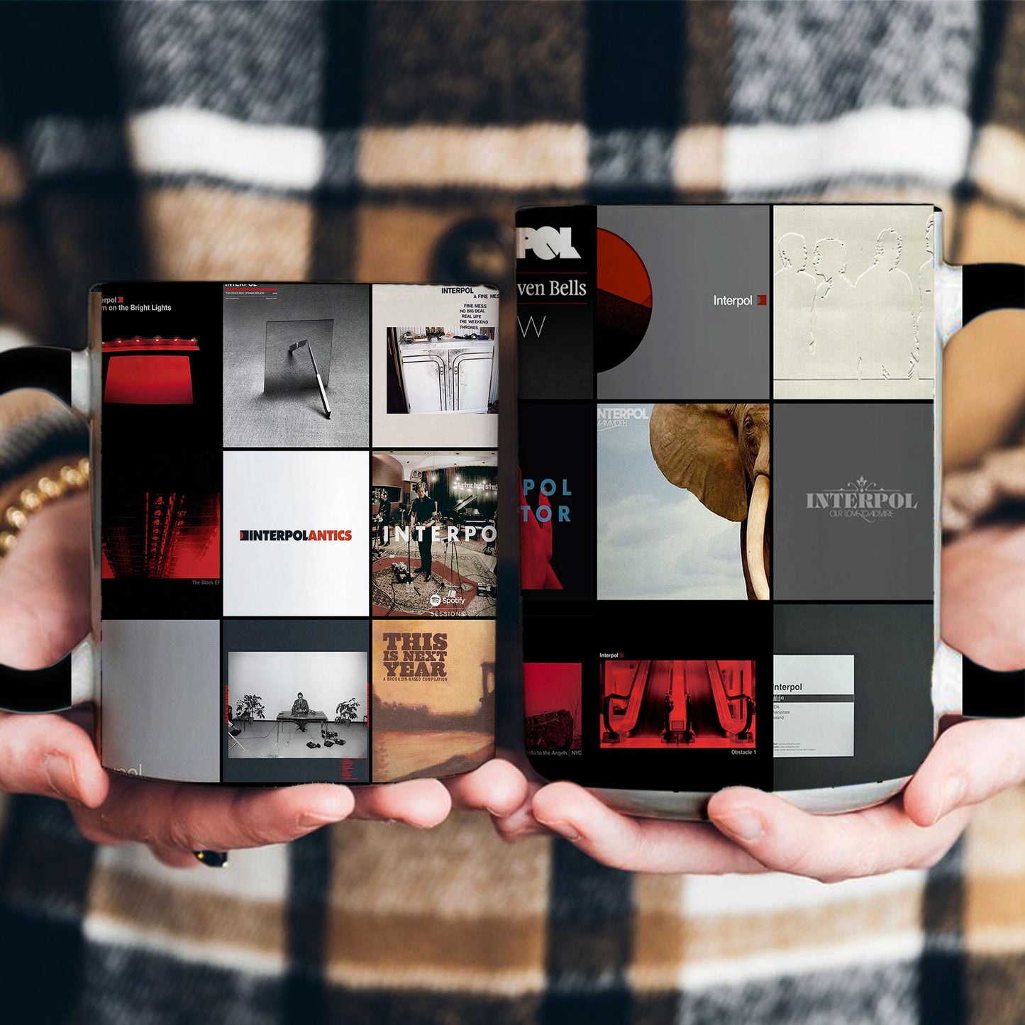 Interpol Accent Mug – Alternative Rock Album Cover Collage Gift