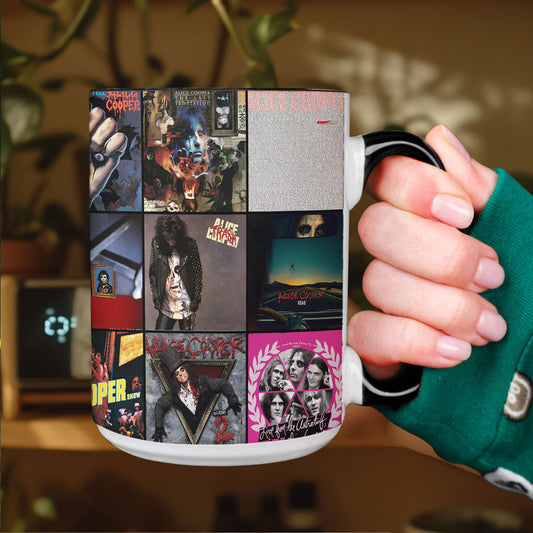 Alice Cooper Accent Mug – Classic Album Cover Collage Gift