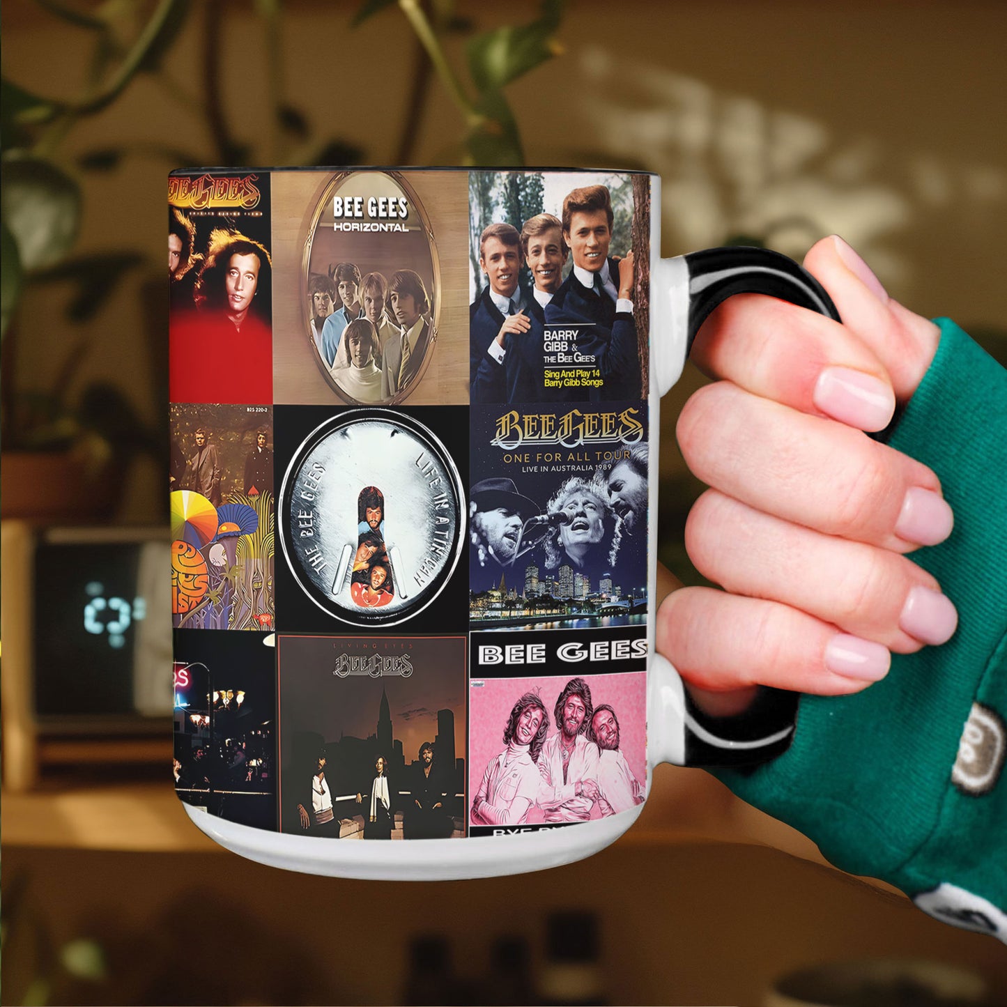 Bee Gees Accent Mug – Classic Album Cover Collage Gift