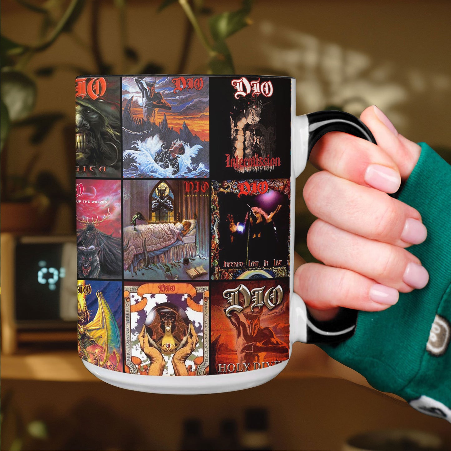 Dio Accent Mug – Heavy Metal Album Cover Collage Gift