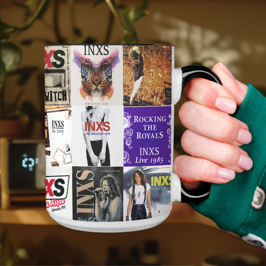 INXS Accent Mug – Classic Album Cover Collage Gift