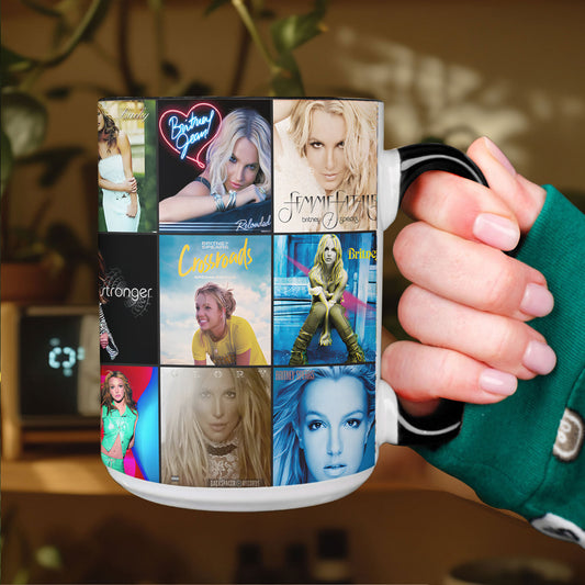 Britney Spears Accent Mug – Pop Icon Album Art Collage Gift