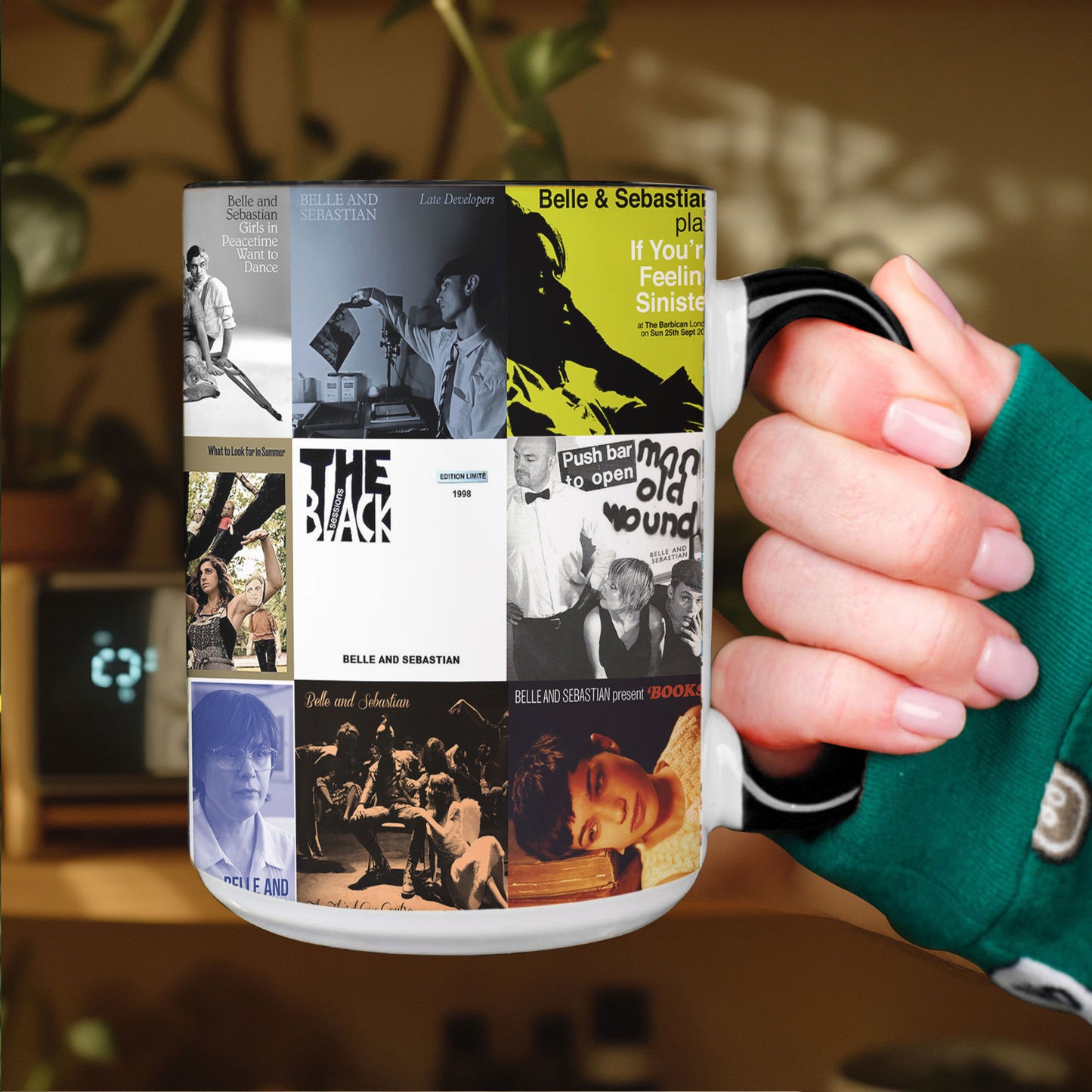Belle and Sebastian Accent Mug – Classic Album Cover Collage Gift for Indie Pop Fans