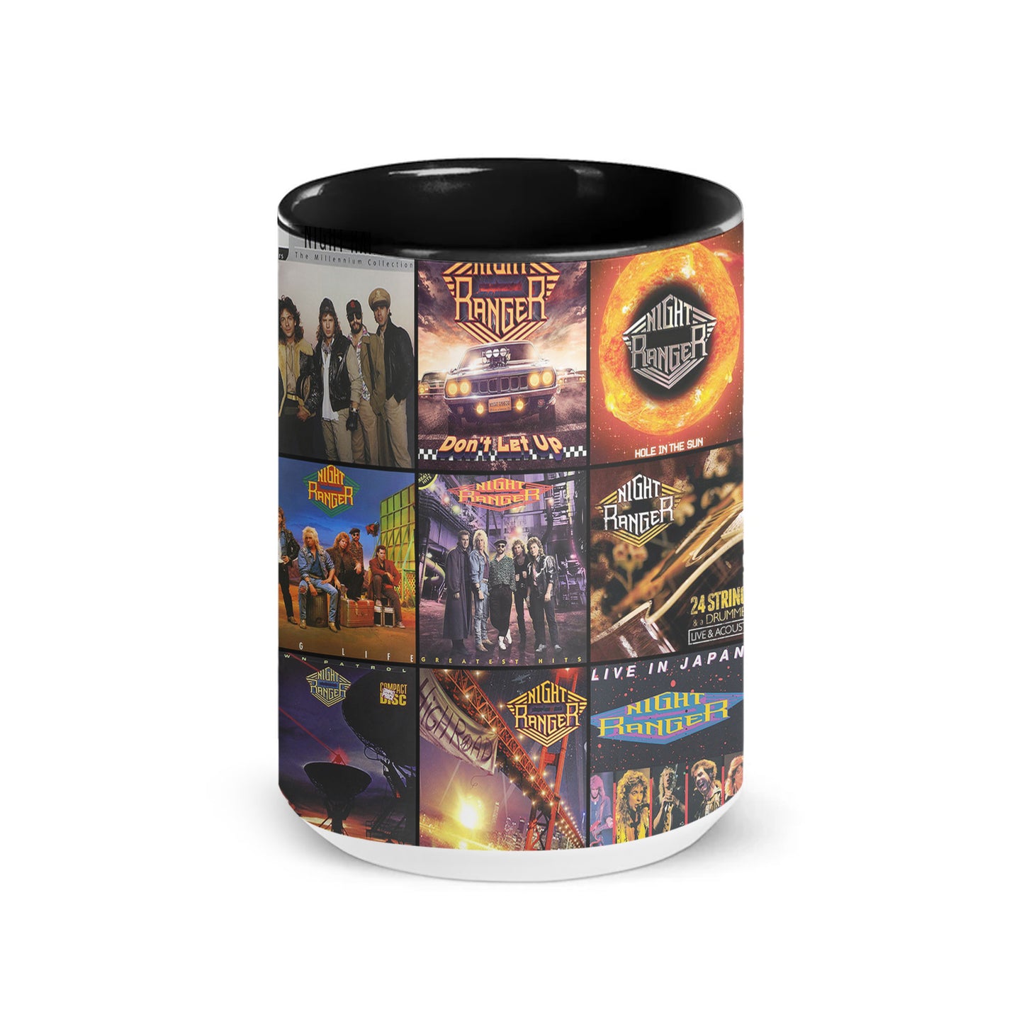 Night Ranger Accent Mug – Classic Rock Album Collage Gift