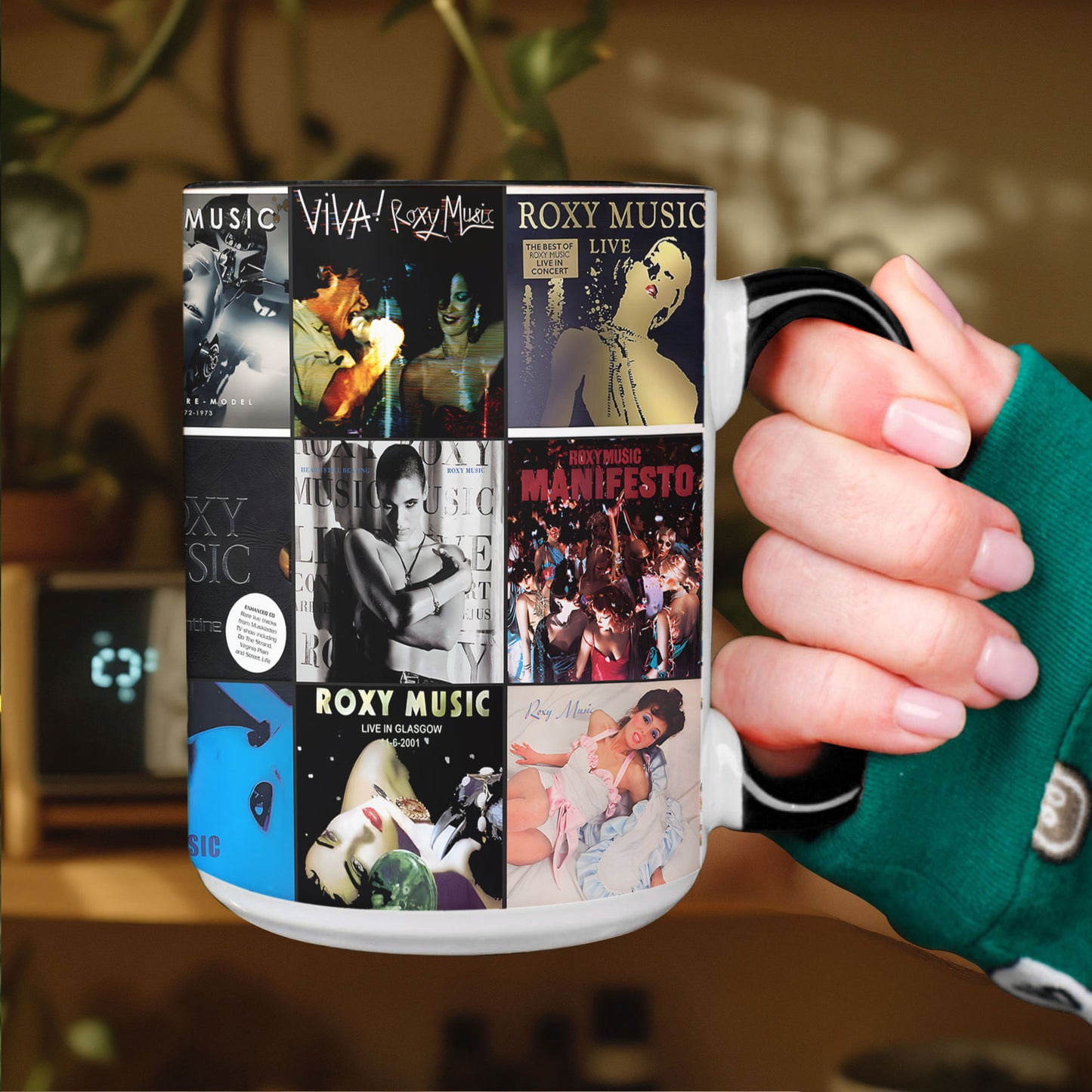 Roxy Music Accent Mug – Classic Album Cover Collage Gift for Art Rock Fans