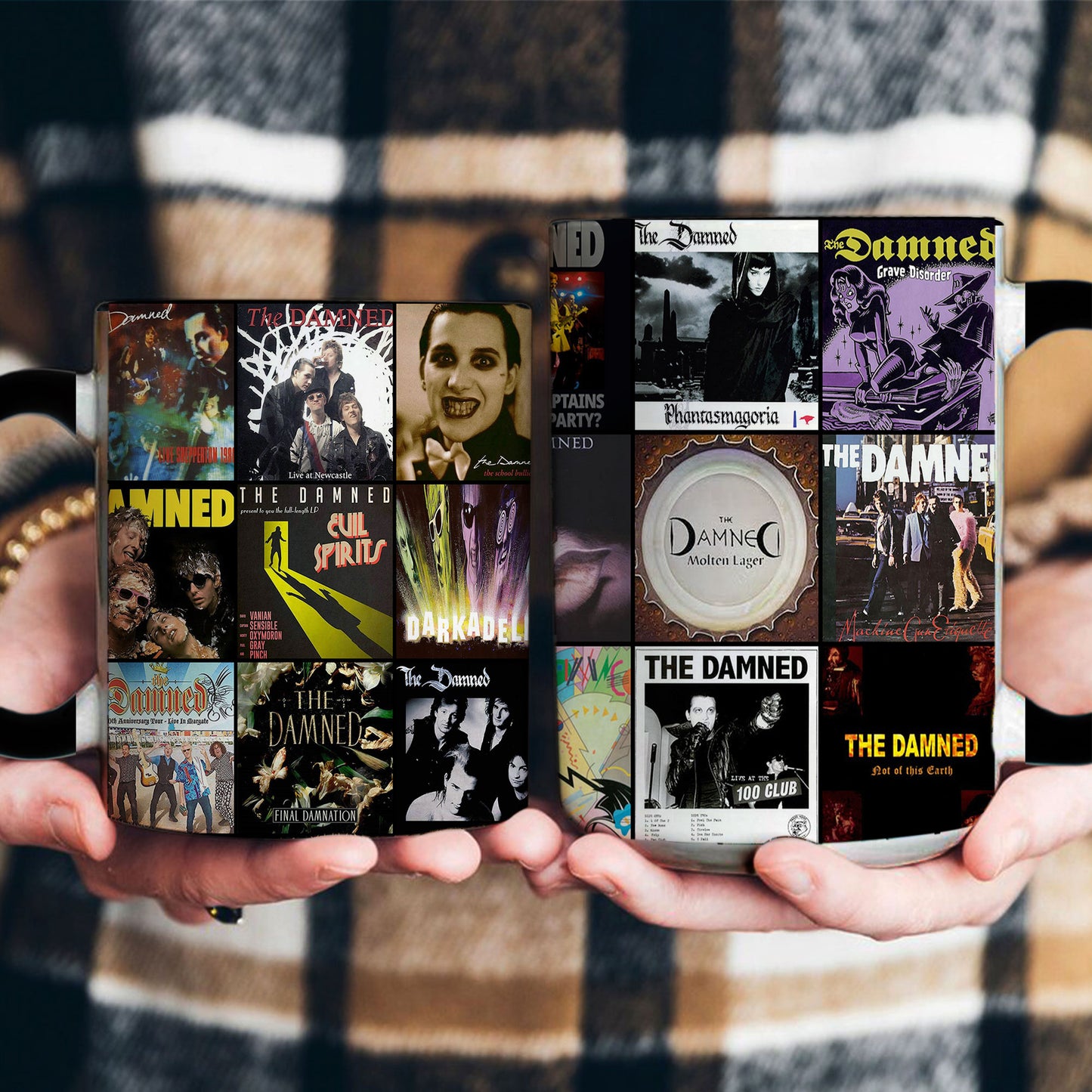 The Damned Accent Mug – Punk & Goth Rock Album Cover Collage Gift