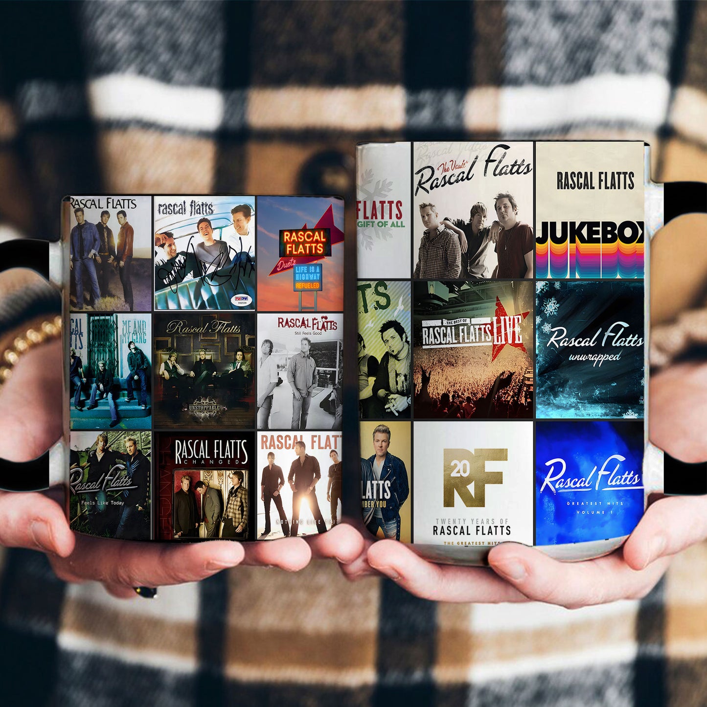 Rascal Flatts Accent Mug – Country Hitmakers Album Cover Collage Gift