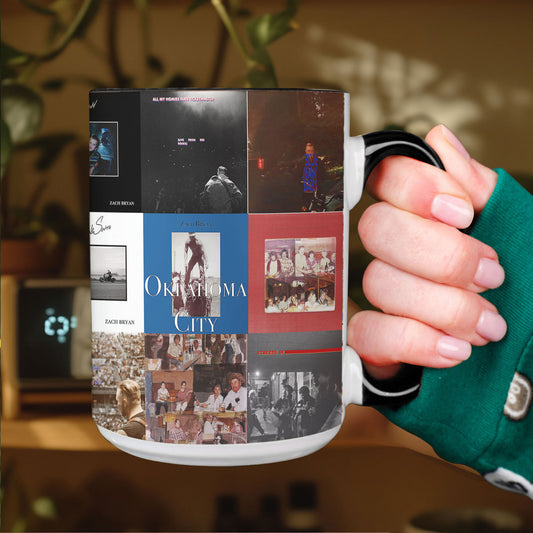 Zach Bryan Accent Mug – Album Cover Collage for Fans