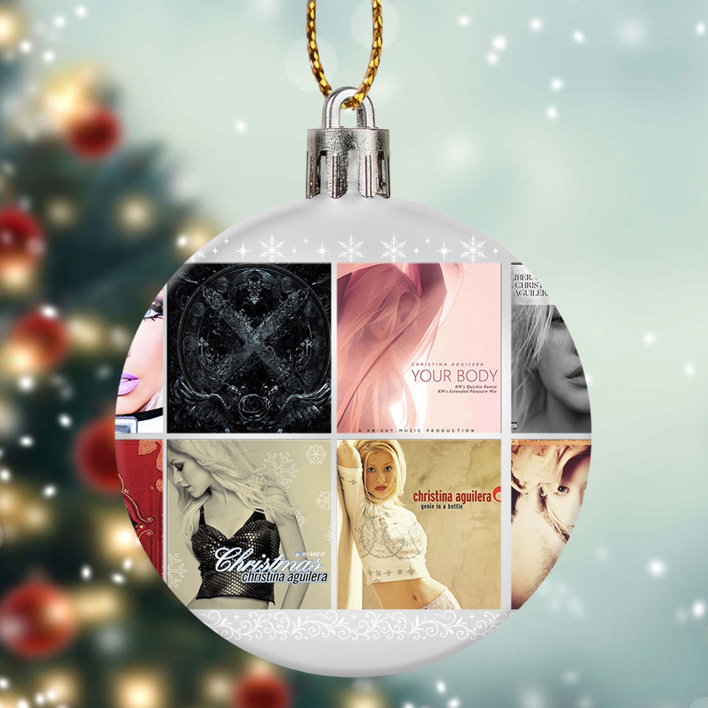 Christina Aguilera Ball Ornament – A Tribute to Timeless Hits and Holiday Glamour