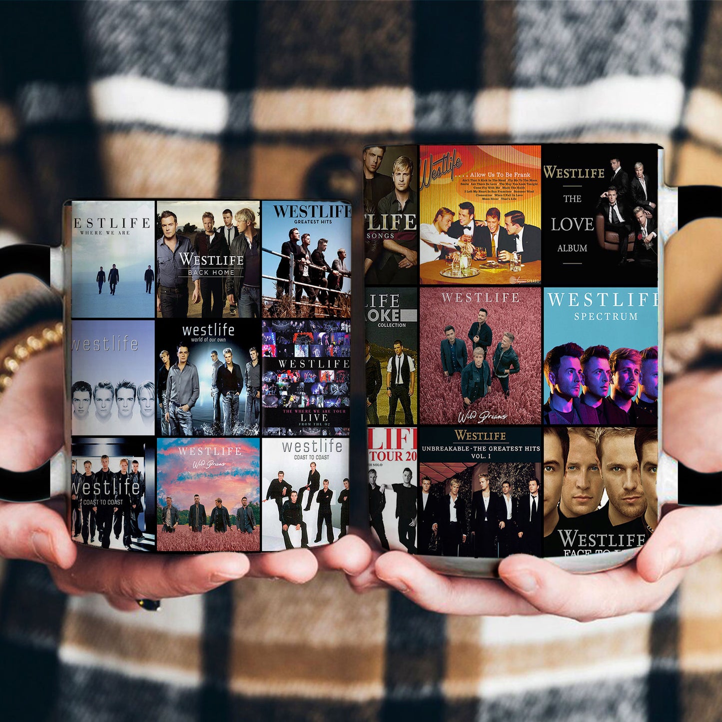 Westlife Accent Mug – Pop Legends Album Collage Gift