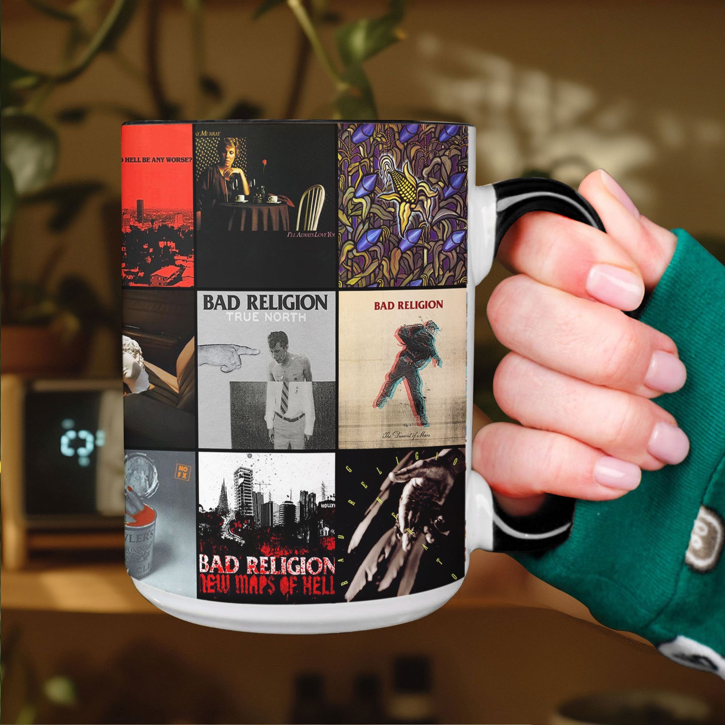 Bad Religion Accent Mug – Classic Album Cover Collage Gift for Punk Rock Fans