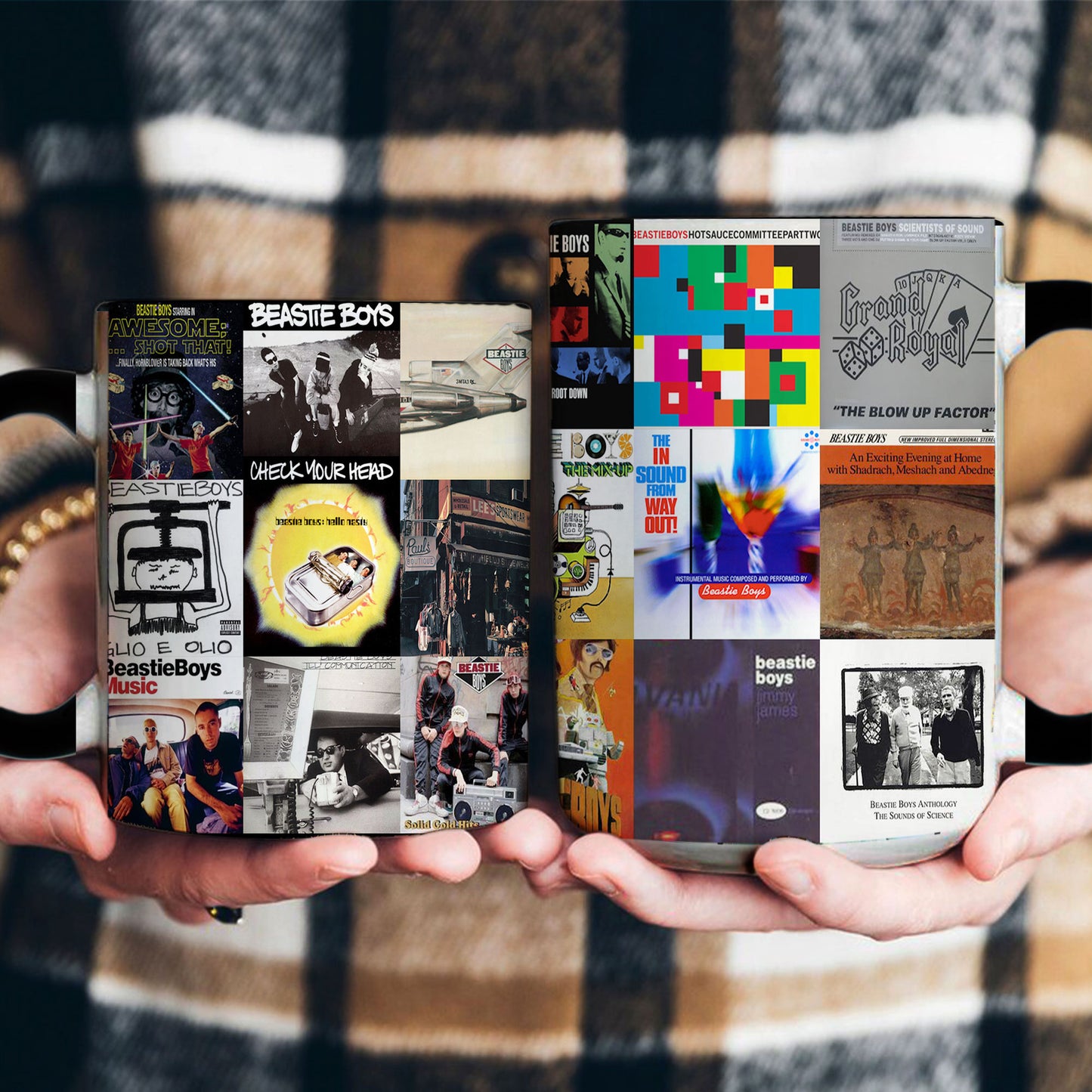 Beastie Boys Accent Mug – Classic Album Cover Collage Gift