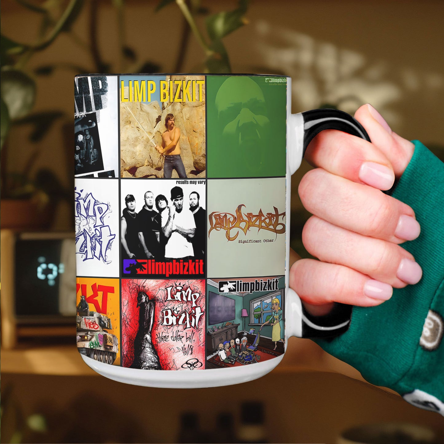 Limp Bizkit Accent Mug – Classic Album Cover Collage Gift for Nu-Metal Fans