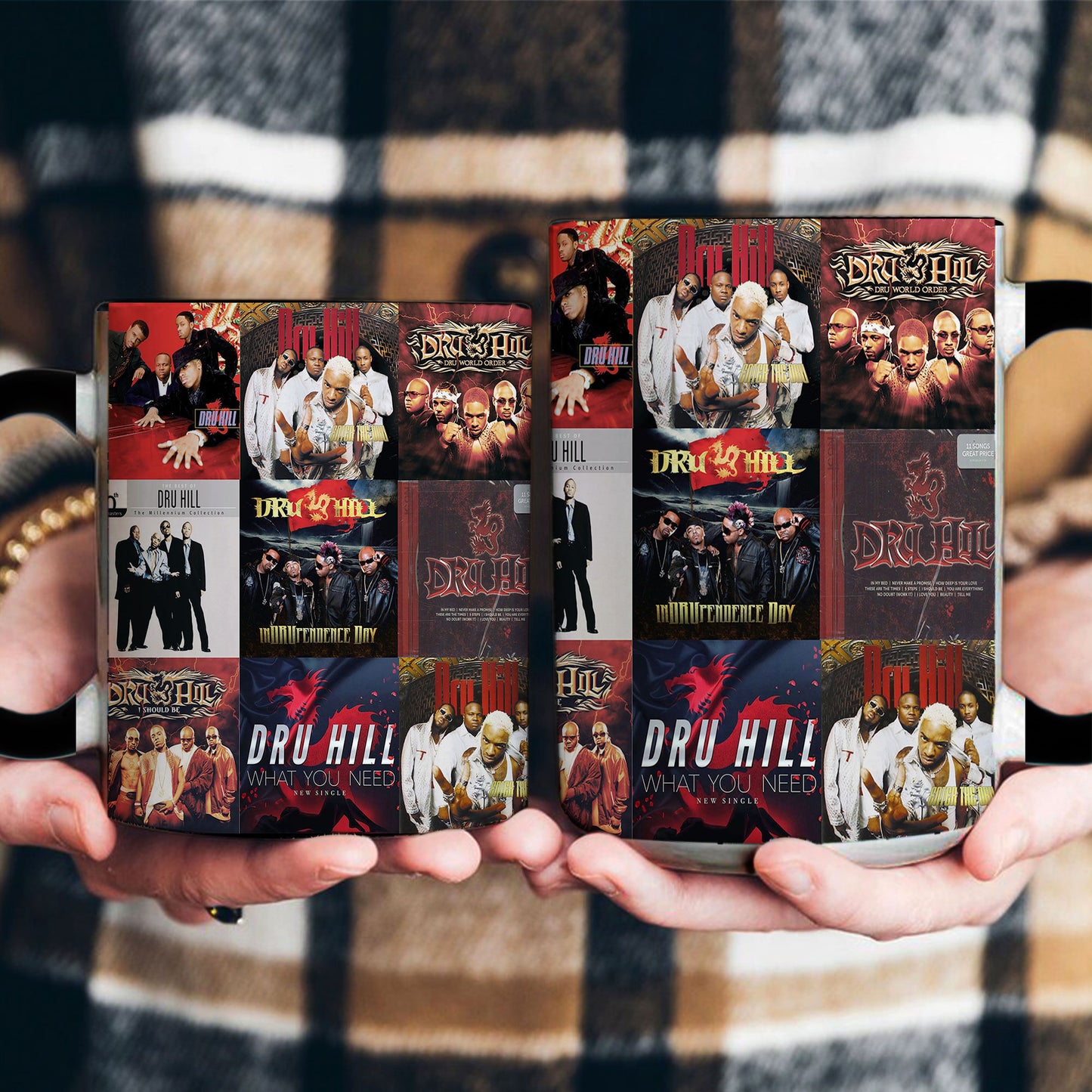 Dru Hill Accent Mug – R&B Legends Album Cover Collage Gift