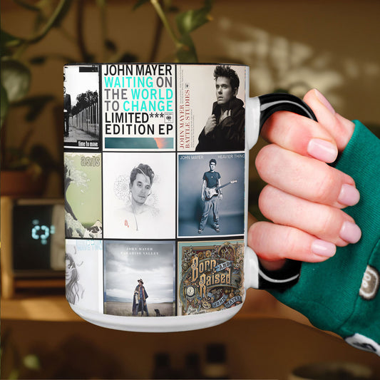 John Mayer Accent Mug – Classic Album Cover Collage Gift