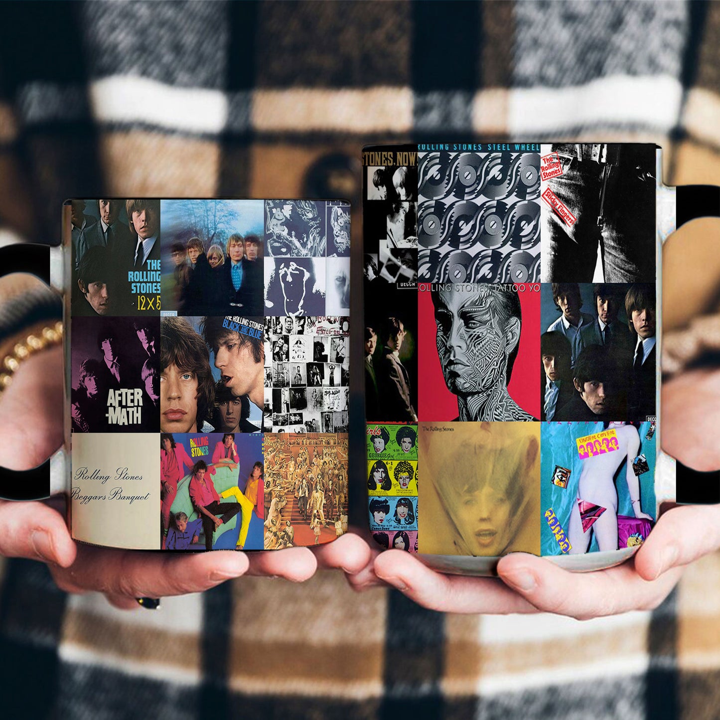 The Rolling Stones Accent Mug – Classic Album Cover Collage Gift