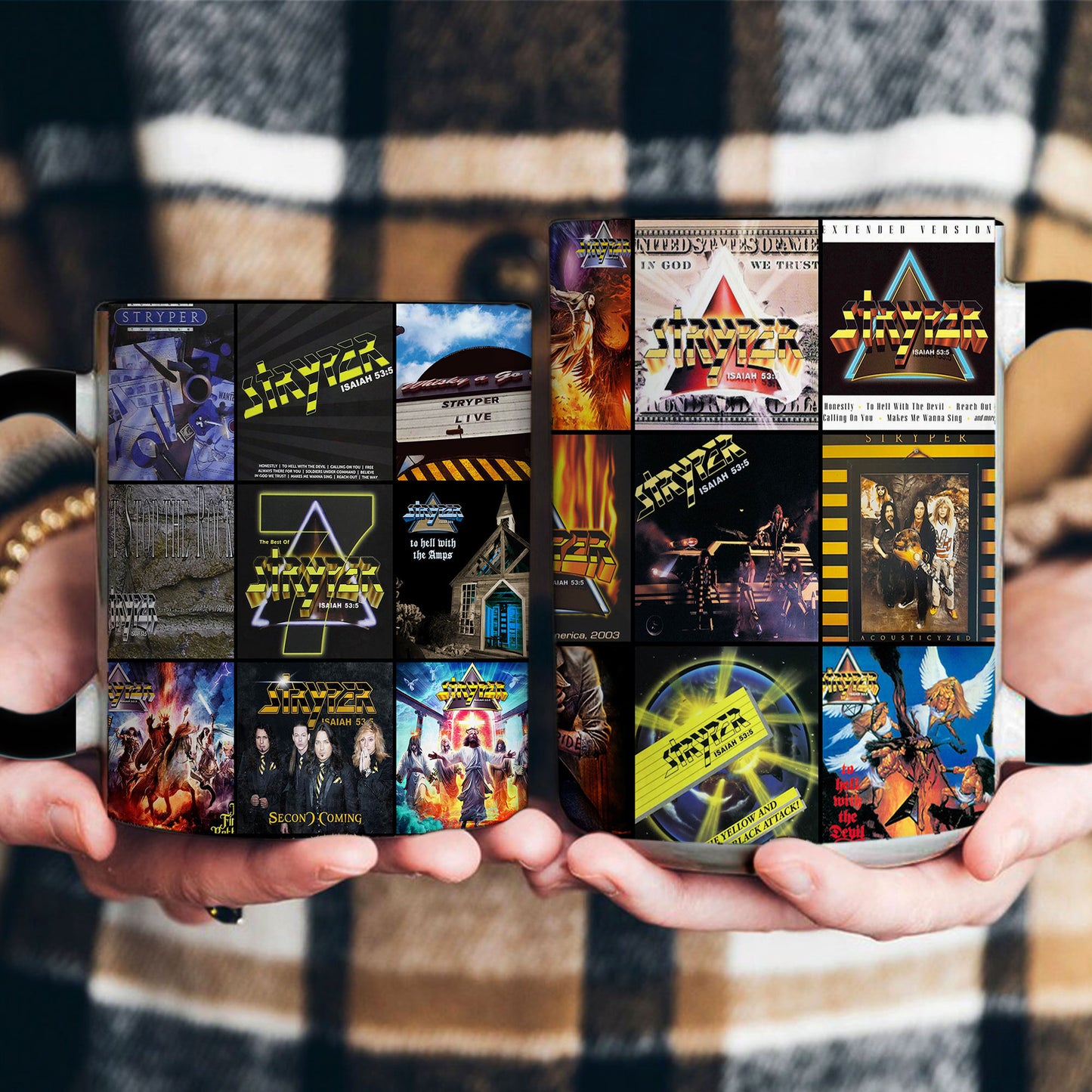 Stryper Accent Mug – Christian Metal Legends Album Collage Gift